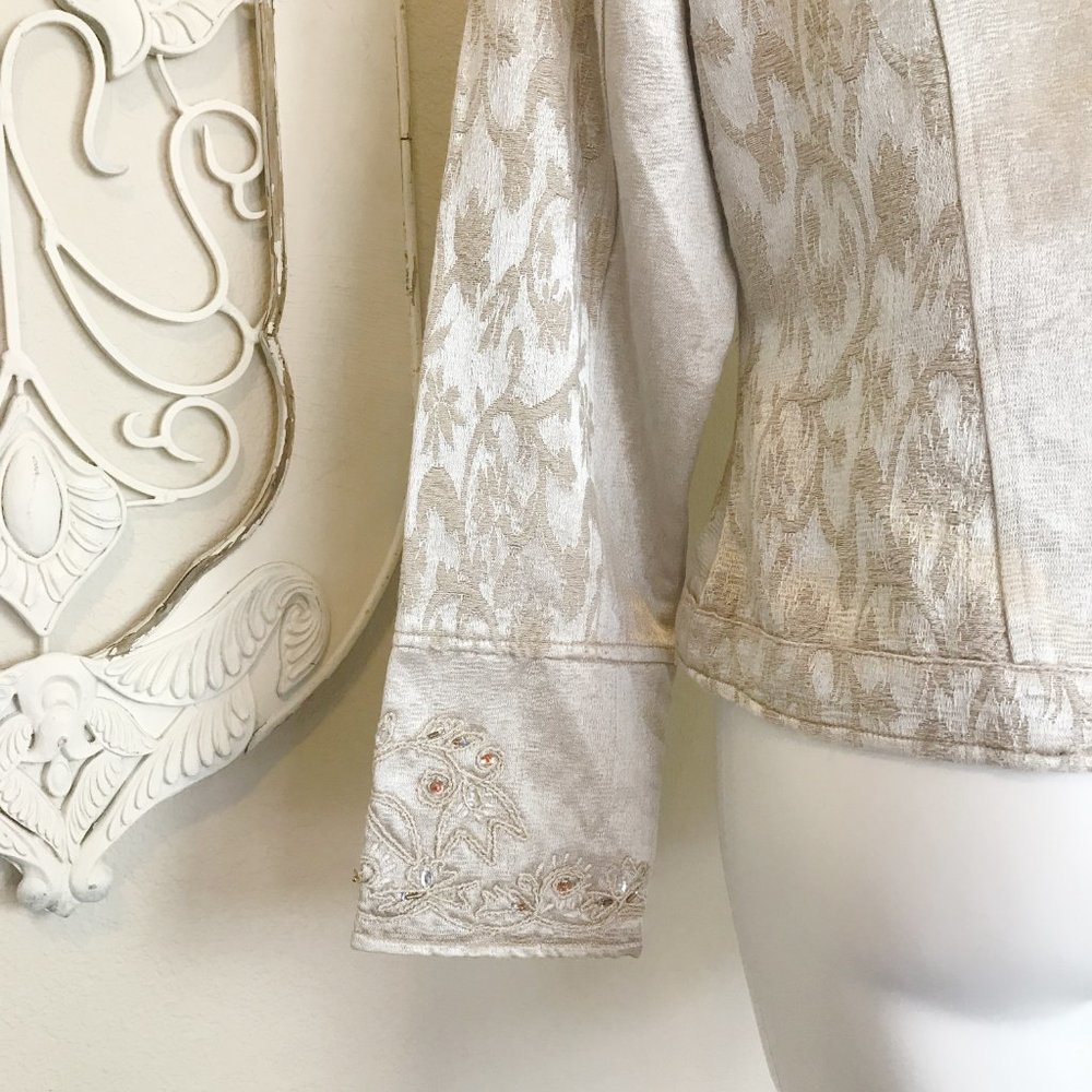 ❌SOLD❌ Urban Tribe | Cream Boho Southwest Design Jacket M - Picture 7 of 10